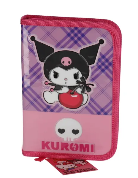 Penar 3D Kuromi Roz cu 1 Fermoar si 2 Extensii Neechipat pentru Fete